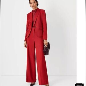 Women's Red Pant Suit Set